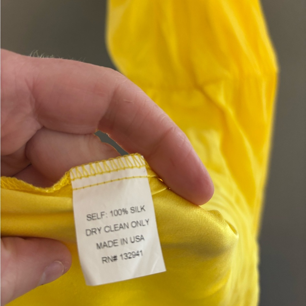 Amanda Uprichard Yellow Silk Mini Dress - Picture 5 of 8